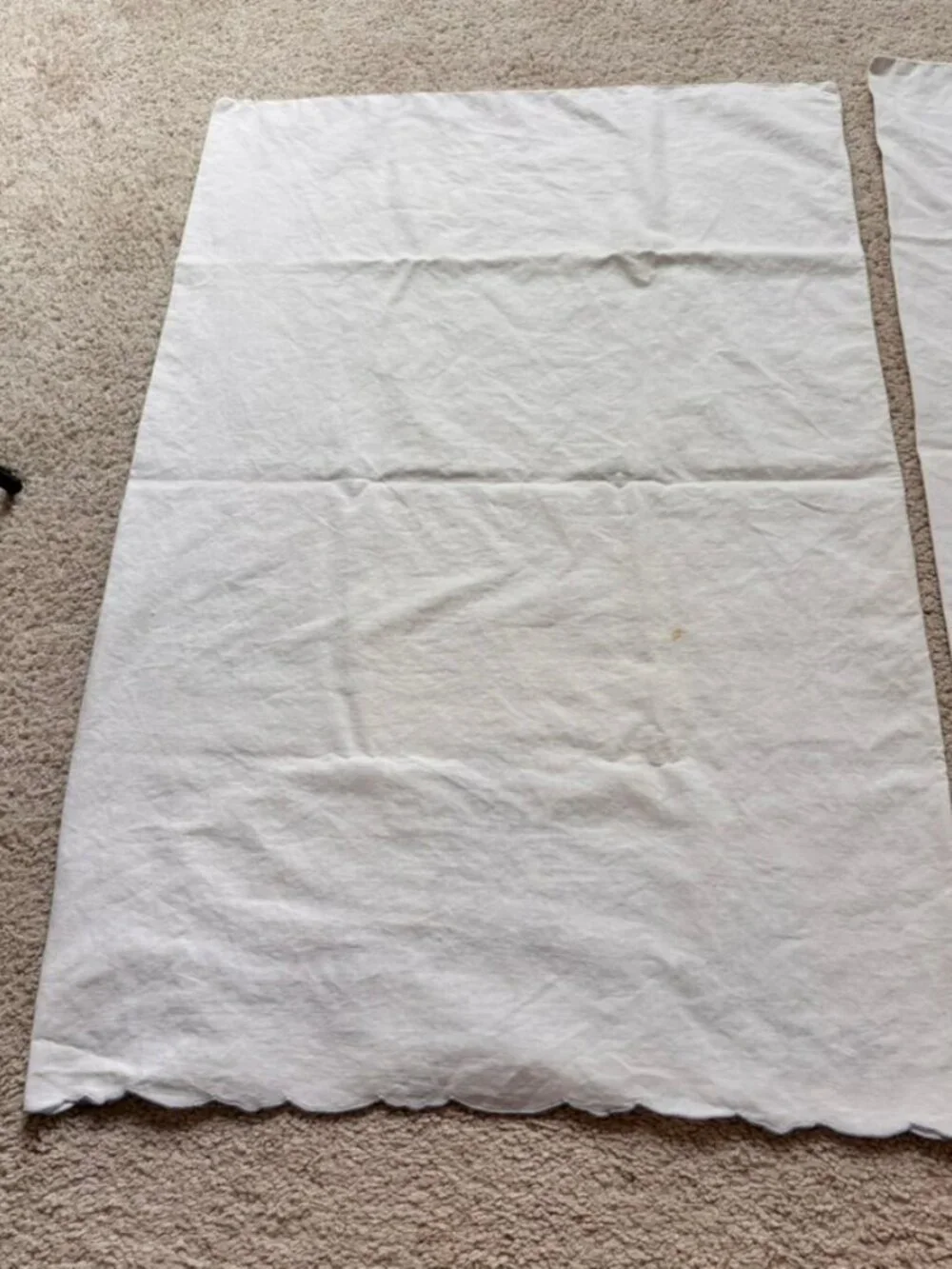 Vintage pillowcases light blue embroidered floral patterns